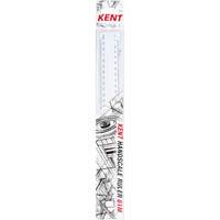 kent 61m double sided scale ruler 300mm white