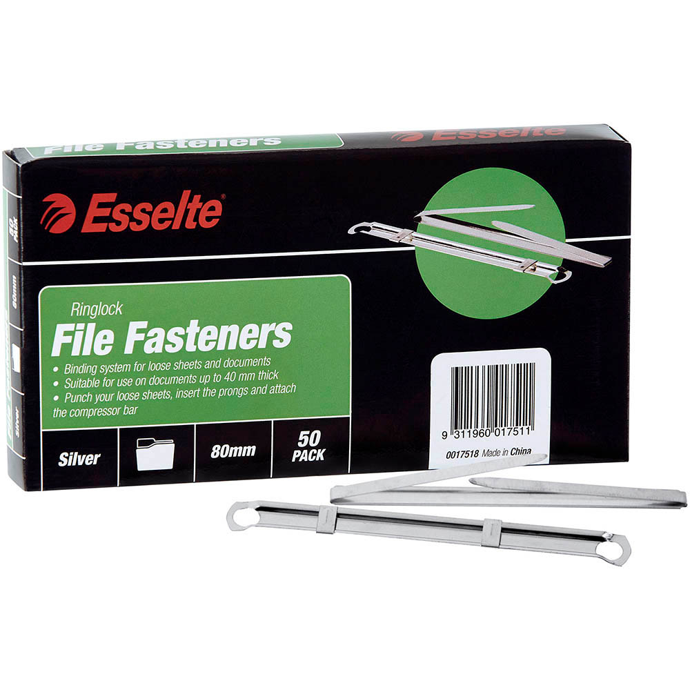 Image for ESSELTE RINGLOCK FILE FASTENERS BOX 50 from Office Heaven