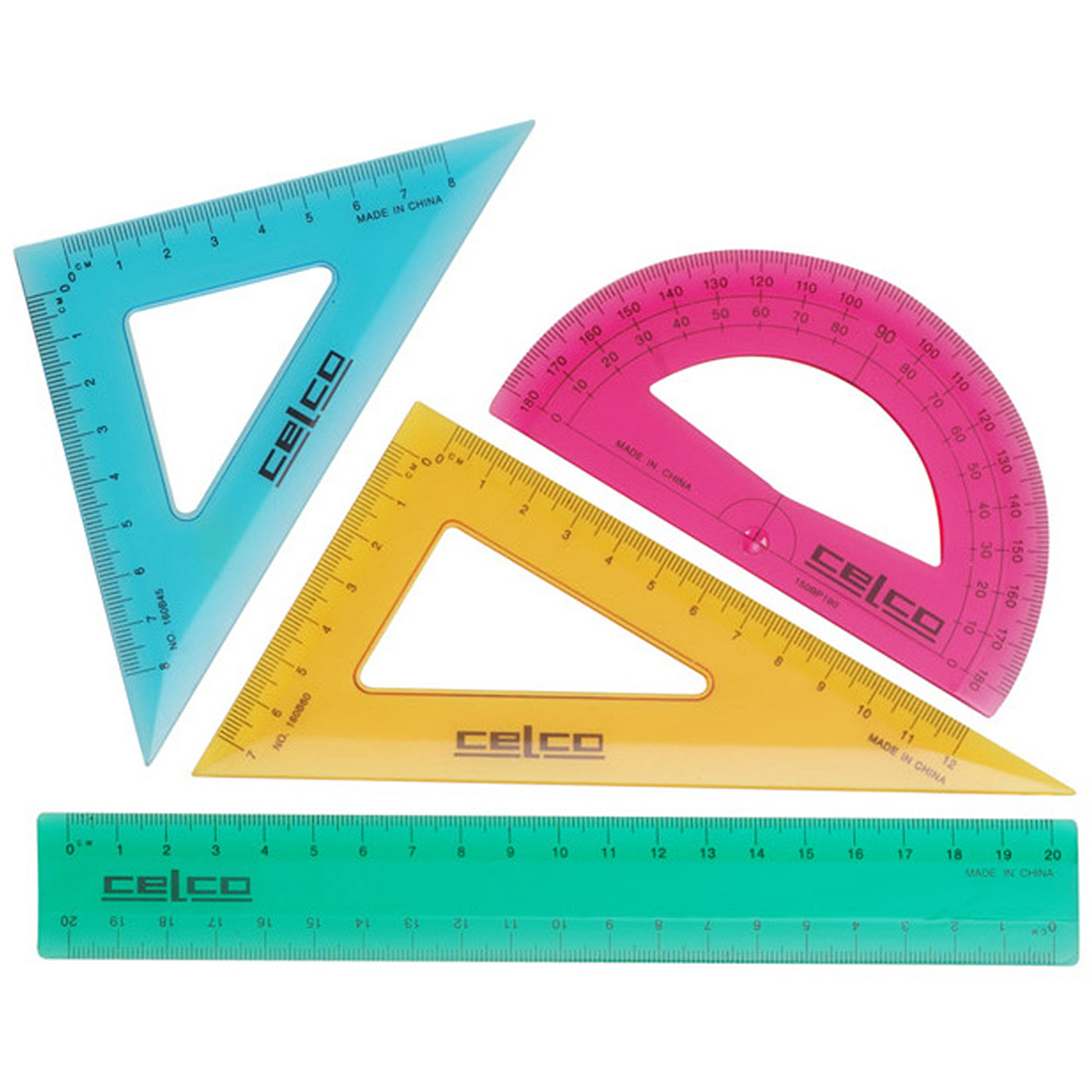 Image for CELCO GEOMETRY SET LARGE ASSORTED from SNOWS OFFICE SUPPLIES - Brisbane Family Company