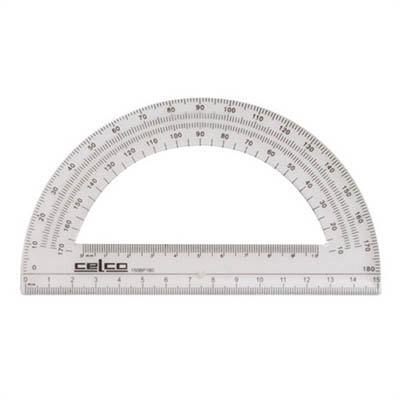 Image for CELCO PROTRACTOR 180 DEGREES 150MM from Office Heaven