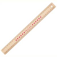 celco ruler double sided polished wood 300mm red