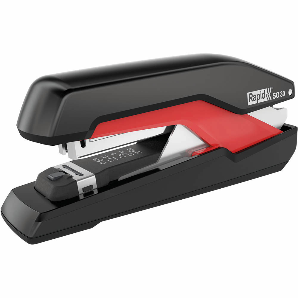 Image for RAPID SO30 OMNIPRESS STAPLER FULL STRIP 30 SHEET BLACK/RED from Mercury Business Supplies