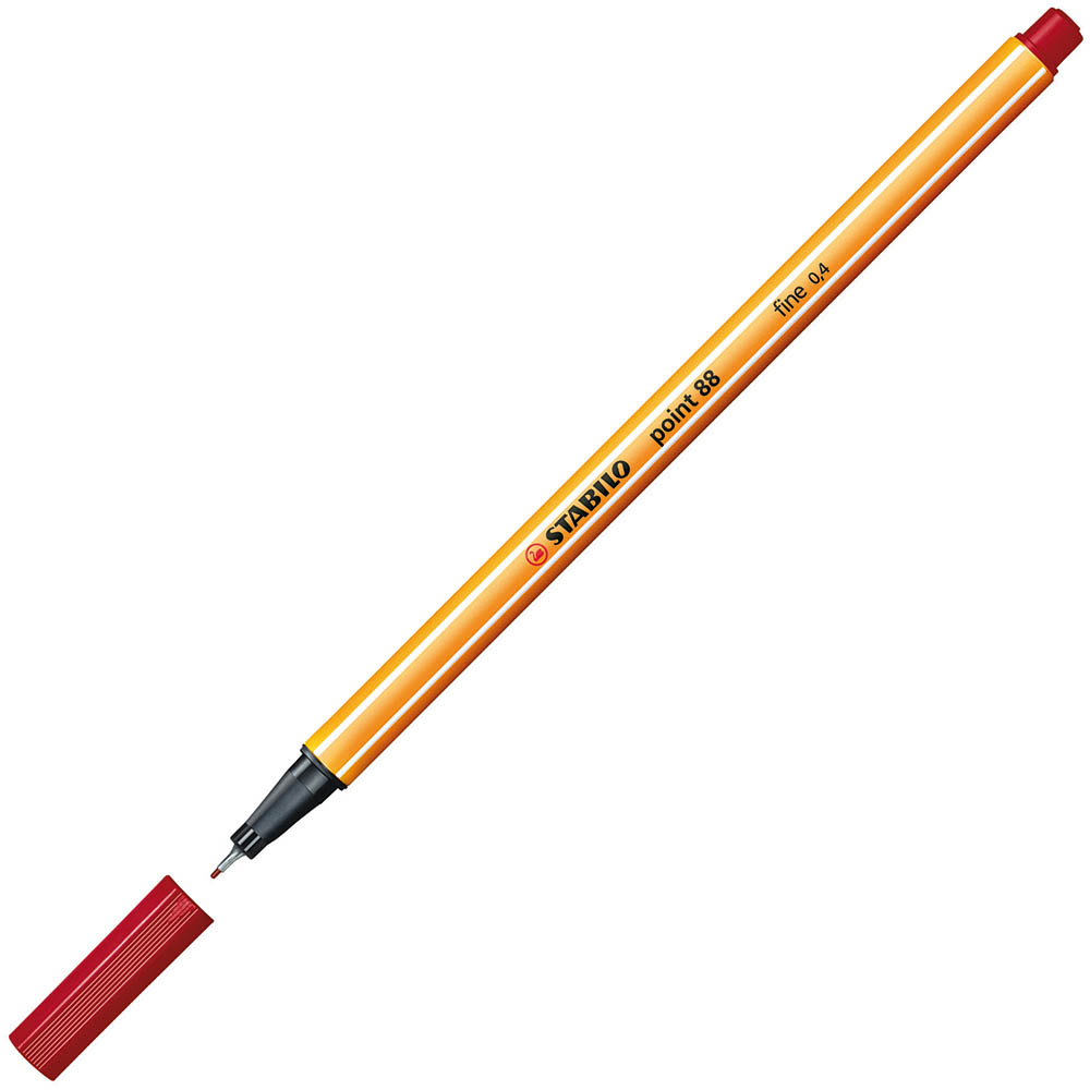 Image for STABILO 88 POINT FINELINER PEN 0.4MM CRIMSON from BusinessWorld Computer & Stationery Warehouse