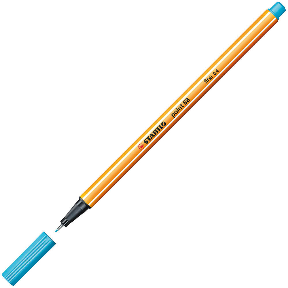 Image for STABILO 88 POINT FINELINER PEN 0.4MM AZURE from York Stationers