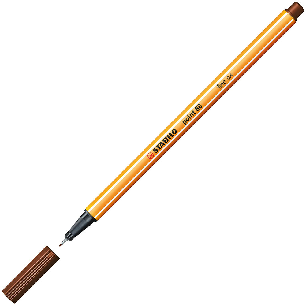 Image for STABILO 88 POINT FINELINER PEN 0.4MM BROWN from Memo Office and Art