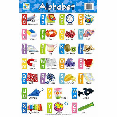 Image for JASART WALL CHART ALPHABET 495 X 740MM from Mitronics Corporation