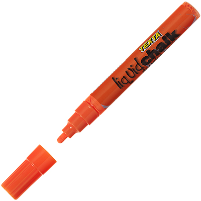 Image for TEXTA LIQUID CHALK MARKER DRY WIPE BULLET 4.5MM ORANGE from Office Fix - WE WILL BEAT ANY ADVERTISED PRICE BY 10%