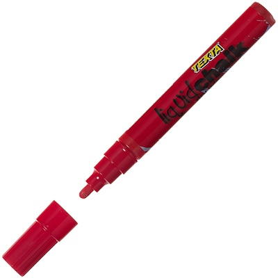 Image for TEXTA LIQUID CHALK MARKER DRY WIPE BULLET 4.5MM RED from Mitronics Corporation
