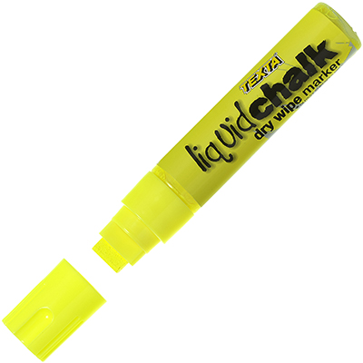 Image for TEXTA LIQUID CHALK MARKER JUMBO DRY WIPE CHISEL 15.0MM YELLOW from BusinessWorld Computer & Stationery Warehouse