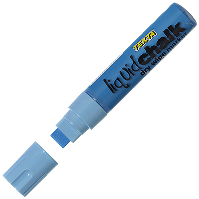 Image for TEXTA LIQUID CHALK MARKER JUMBO DRY WIPE CHISEL 15.0MM BLUE from Memo Office and Art