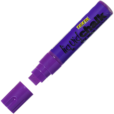 Image for TEXTA LIQUID CHALK MARKER JUMBO DRY WIPE CHISEL 15.0MM PURPLE from BusinessWorld Computer & Stationery Warehouse