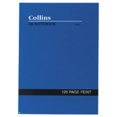 Image for COLLINS NOTEBOOK SOFT COVER FEINT RULED 168 PAGE A6 BLUE from Office Heaven