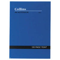 collins notebook soft cover feint ruled 168 page a6 blue