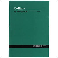 collins notebook where is it a-z index 120 page a5 green