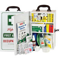 trafalgar national workplace first aid kit wall mount metal