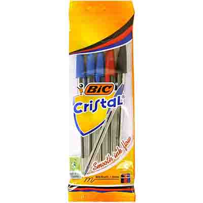 Image for BIC CRISTAL BALLPOINT PENS MEDIUM ASSORTED PACK 5 from BusinessWorld Computer & Stationery Warehouse
