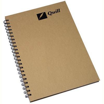 Image for QUILL SPIRAL BOUND HARDCOVER NOTEBOOK A4 160 PAGE NATURAL from That Office Place PICTON