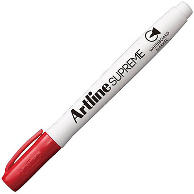 Image for ARTLINE SUPREME ANTIMICROBIAL WHITEBOARD MARKER BULLET 1.5MM RED from BusinessWorld Computer & Stationery Warehouse