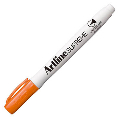 Image for ARTLINE SUPREME ANTIMICROBIAL WHITEBOARD MARKER BULLET 1.5MM ORANGE from That Office Place PICTON