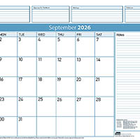 sasco 10552rfl deluxe refill pack 12 sheets desk planner month to view