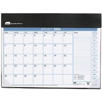 sasco 10552 deluxe 512 x 376mm desk planner month to view black