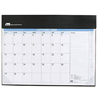 sasco 10552 deluxe 512 x 376mm desk planner month to view black