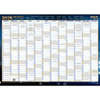 collins writeraze 10600 qc2 executive year planner laminated roll up 500 x 700mm