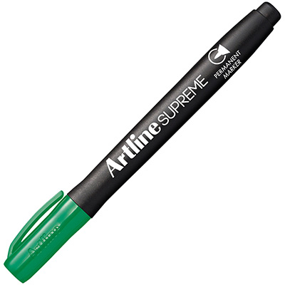 Image for ARTLINE SUPREME ANTIMICROBIAL PERMANENT MARKER BULLET 1.0MM GREEN from That Office Place PICTON
