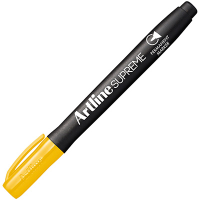 Image for ARTLINE SUPREME ANTIMICROBIAL PERMANENT MARKER BULLET 1.0MM YELLOW from Mitronics Corporation