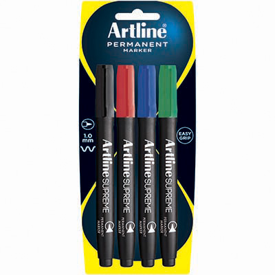 Image for ARTLINE SUPREME PERMANENT MARKER BULLET 1.0MM ASSORTED PACK 4 from That Office Place PICTON