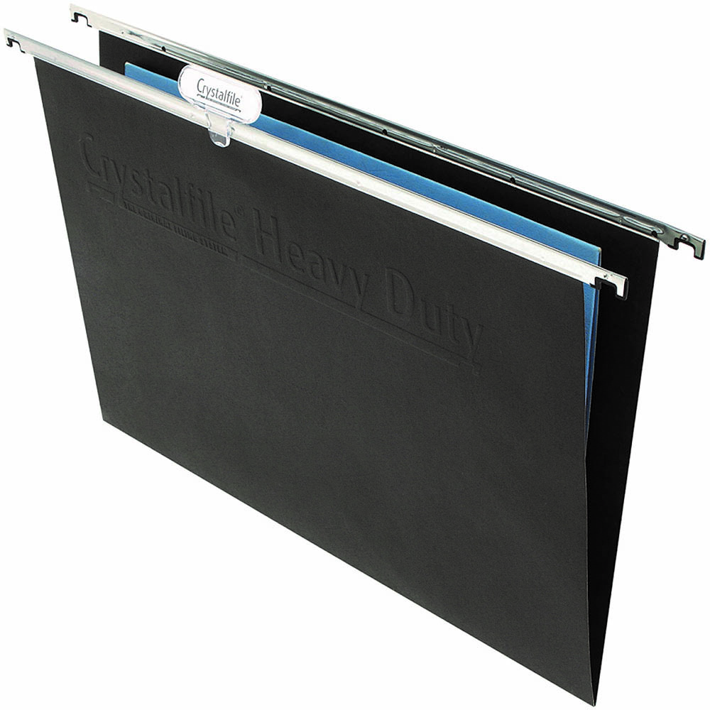 Image for CRYSTALFILE HEAVY DUTY SUSPENSION FILES BLACK BOX 10 from Clipboard Stationers & Art Supplies
