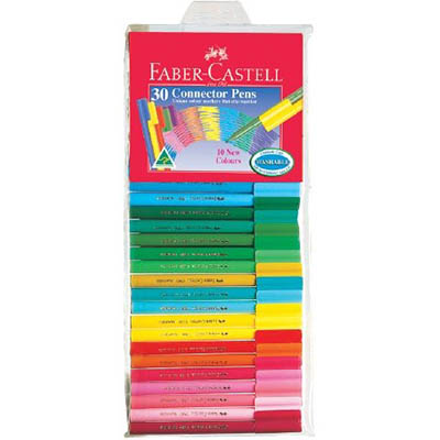 Image for FABER-CASTELL CONNECTOR PENS ASSORTED WALLET 30 from Office Heaven