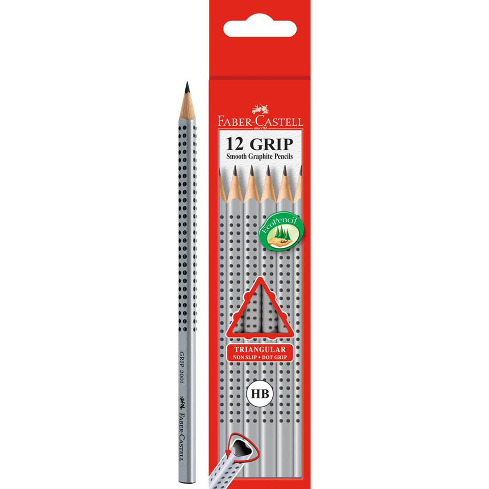 Image for FABER-CASTELL GRIP TRIANGULAR GRAPHITE PENCIL HB BOX 12 from York Stationers