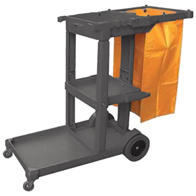 Image for CLEANLINK JANITOR TROLLEY 3 TIER GREY from Mitronics Corporation