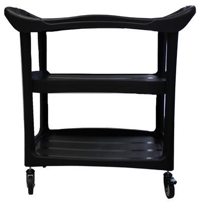 Image for CLEANLINK UTILITY TROLLEY 3 TIER BLACK from York Stationers