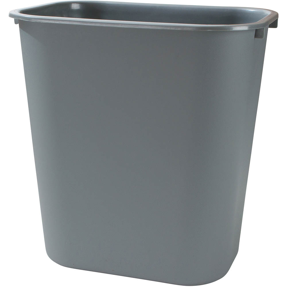 Image for CLEANLINK RUBBISH BIN WITHOUT LID 24 LITRE GREY from York Stationers