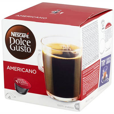 Image for NESCAFE DOLCE GUSTO COFFEE CAPSULES CAFE AMERICANO PACK 16 from Positive Stationery