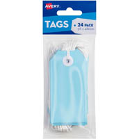 avery 13202 swing tags with string 96 x 48mm blue pack 24