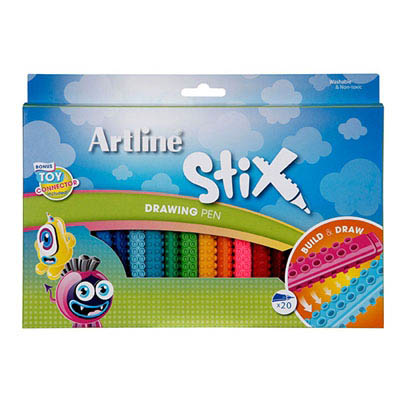 Image for ARTLINE STIX DRAWING PEN ASSORTED PACK 20 from Office Fix - WE WILL BEAT ANY ADVERTISED PRICE BY 10%