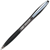 bic atlantis retractable ballpoint pen 1.0mm black box 12