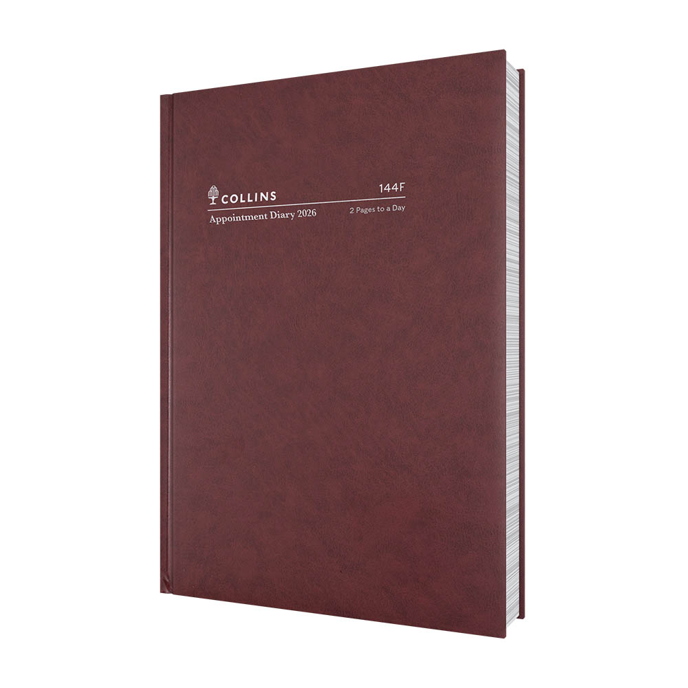COLLINS APPOINTMENT 144F.P78 EARLY EDITION DIARY 2 PAGE TO DAY A4 BURGUNDY |  | 7001434i