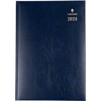 collins sterling 144.p59 diary day to page a4 navy blue