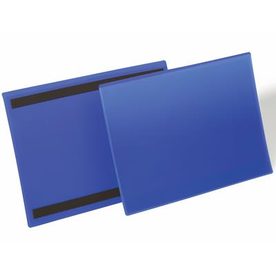 Image for DURABLE LOGISTICS MAGNETIC DOCUMENT POCKET A4 LANDSCAPE BLUE PACK 50 from Office Play