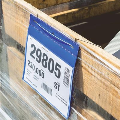 DURABLE LOGISTICS POCKETS WITH WIRE STRAPS A5 LANDSCAPE BLUE PACK 50 |  | 7053464i