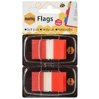 marbig pop-up flags twin pack red