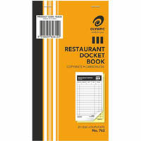 olympic 762 restaurant docket book 25 leaf 93 x 165mm 25 sets