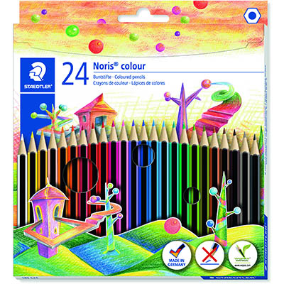 Image for STAEDTLER 185 NORIS COLOUR PENCILS ASSORTED BOX 24 from Challenge Office Supplies