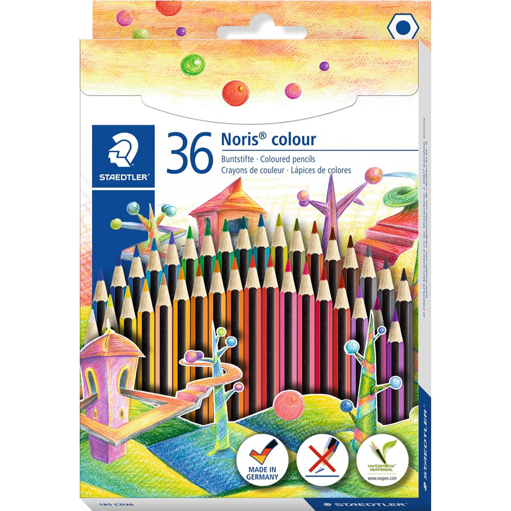 Image for STAEDTLER 185 NORIS COLOUR PENCILS ASSORTED BOX 36 from That Office Place PICTON