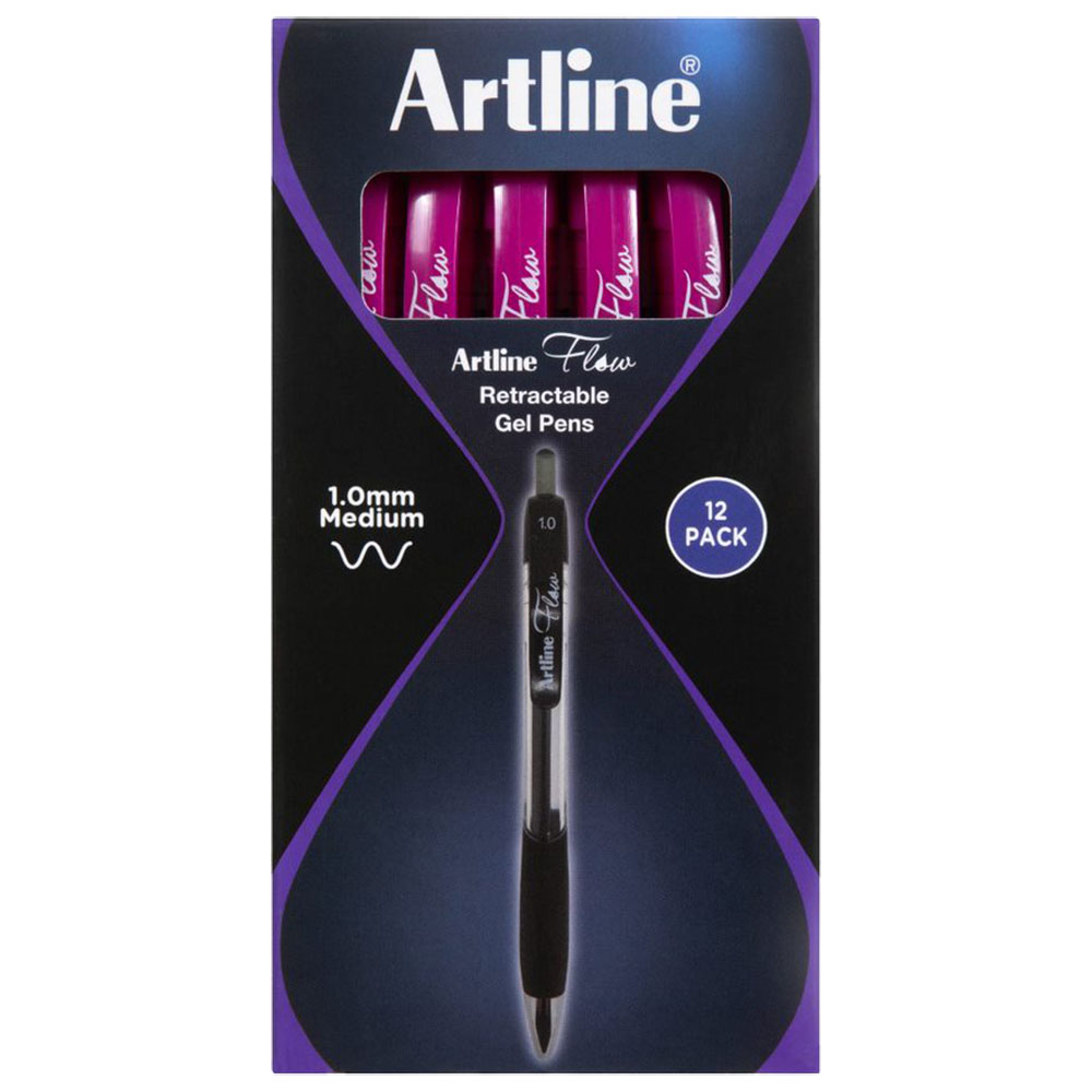 Image for ARTLINE FLOW RETRACTABLE BALLPOINT PEN 1.0MM PINK BOX 12 from BusinessWorld Computer & Stationery Warehouse