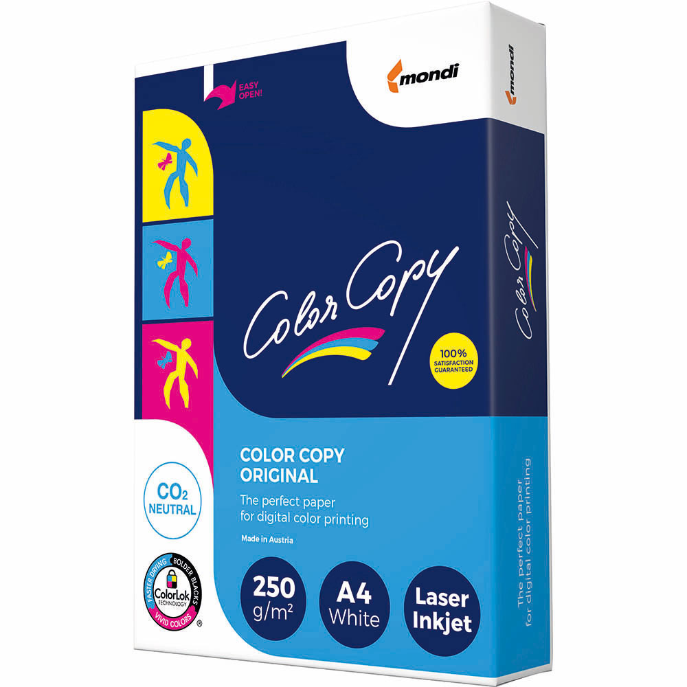 Image for MONDI COLOR COPY A4 COPY PAPER 250GSM WHITE PACK 125 SHEETS from Australian Stationery Supplies